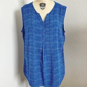 Grande & Greene - Sleeveless Button Front Blouse size L